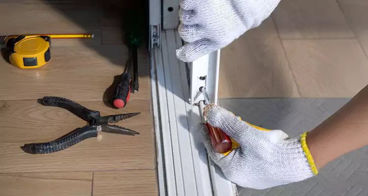 Backyard Sliding Door Track Repair in Deerfield Beach, FL